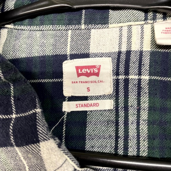 Levi's Western Shirt Men's Small Multicolor Plaid Cowboy Long Sleeve Pearl Snap - Picture 4 of 8